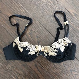 Simone Perele Bra Black and Tan 34B